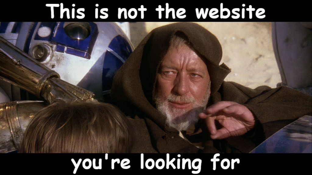 This is not the website you're looking for